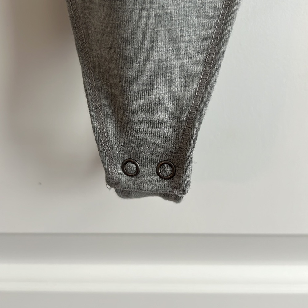 NWT Abercrombie & Fitch thong gray Henley bodysuit - Picture 8 of 8